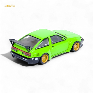 Inno64 TOYOTA AE86 Levin "PANDEM ROCKET BUNNY" Green 1:64 (ONLINE ORDER ONLY)