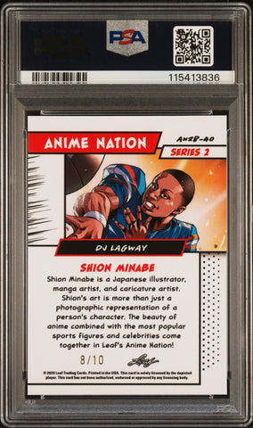 Graded 2025 Leaf Web Exclusives DJ Lagway #40 Anime Nation Series 2 Pink /10 Football Card PSA 9 Mint (ONLINE ORDER ONLY)