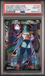 2022 DRAGON BALL SUPER MYTHIC BOOSTER ZARBON, COSMIC ELITE #P-223 - PSA 10 (Online Order Only)