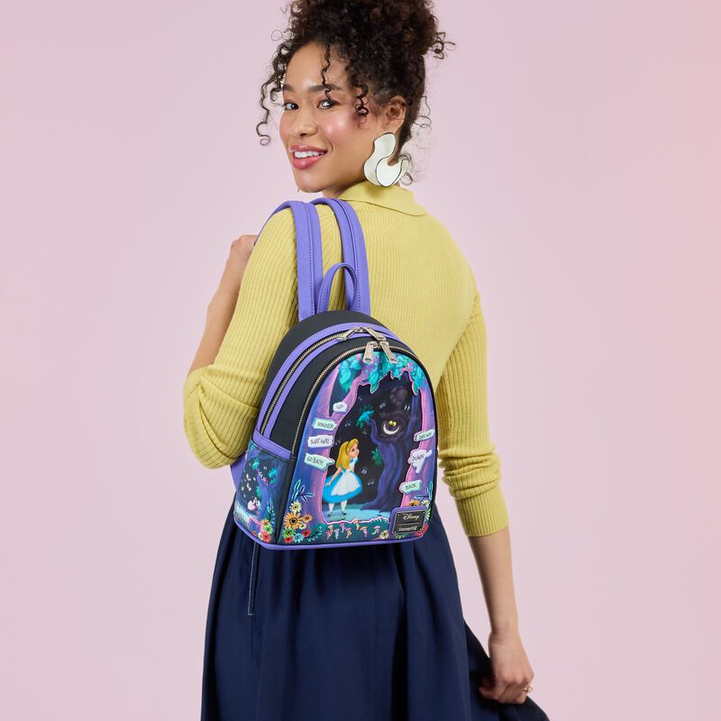 Loungefly Disney Alice in Wonderland Tulgey Wood Lenticular Mini Backpack (Online Order Only)