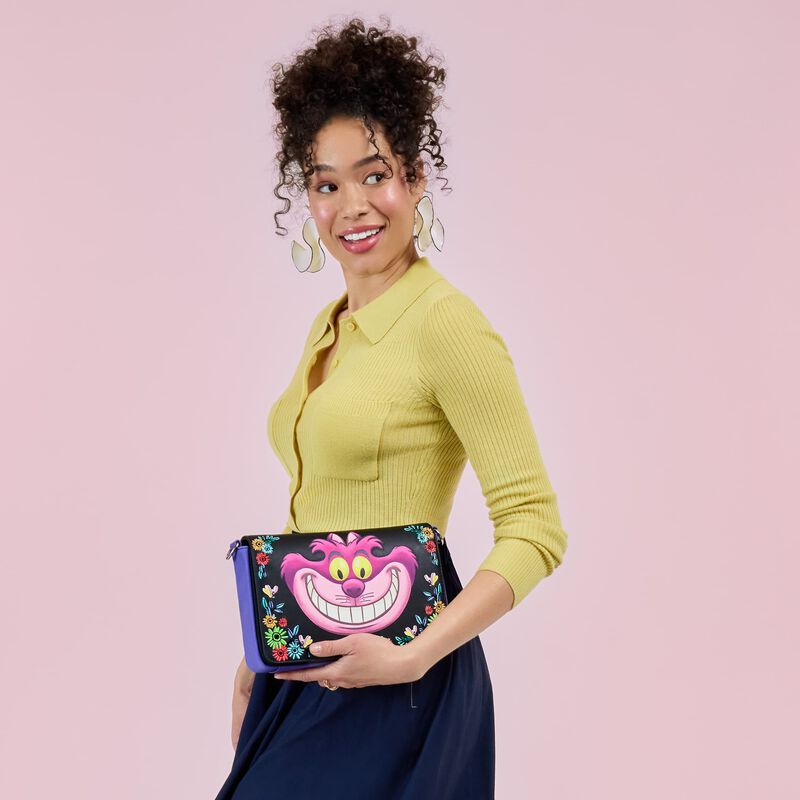 Loungefly Disney Alice in Wonderland Cheshire Cat Tulgey Wood Crossbody Bag (Online Order Only)