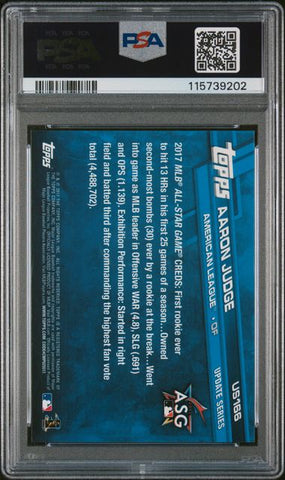 Graded 2017 Topps Update Throwing Aaron Judge #US166 Rookie RC Baseball Card PSA 9 Mint (ONLINE ORDER ONLY)