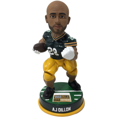 AJ Dillon Green Bay Bobblehead with Bobbling Quads (ONLINE ORDER ONLY)
