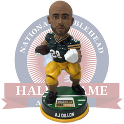 AJ Dillon Green Bay Bobblehead with Bobbling Quads (ONLINE ORDER ONLY)