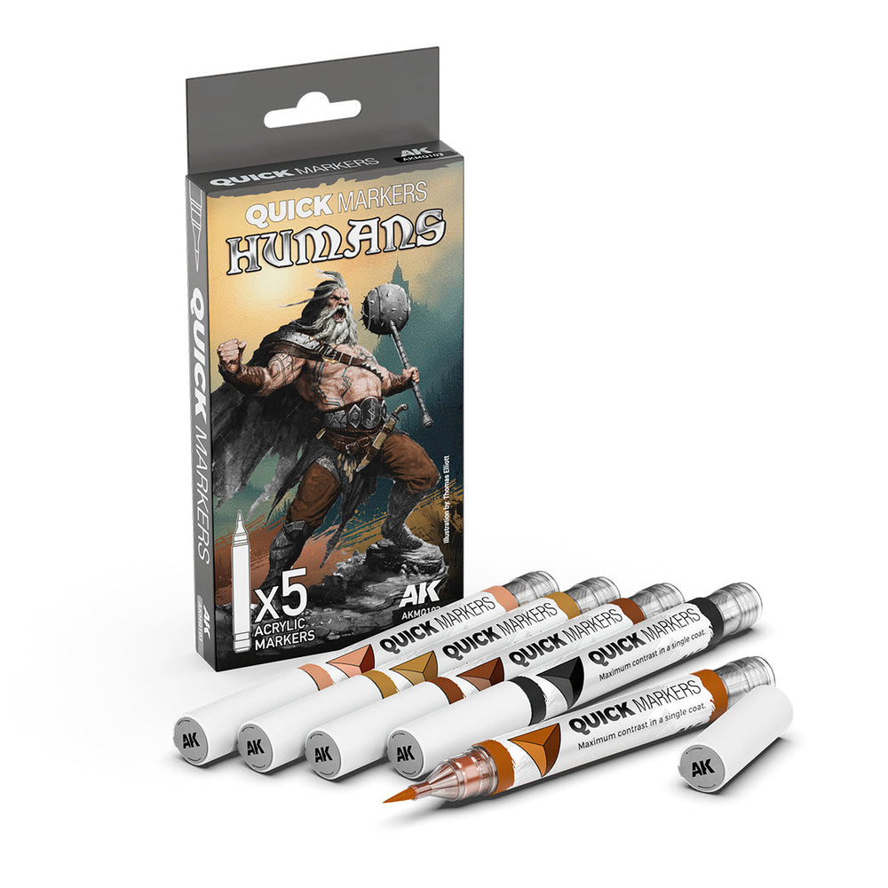 AK Interactive Markers: Quick Markers - Humans Set (5)