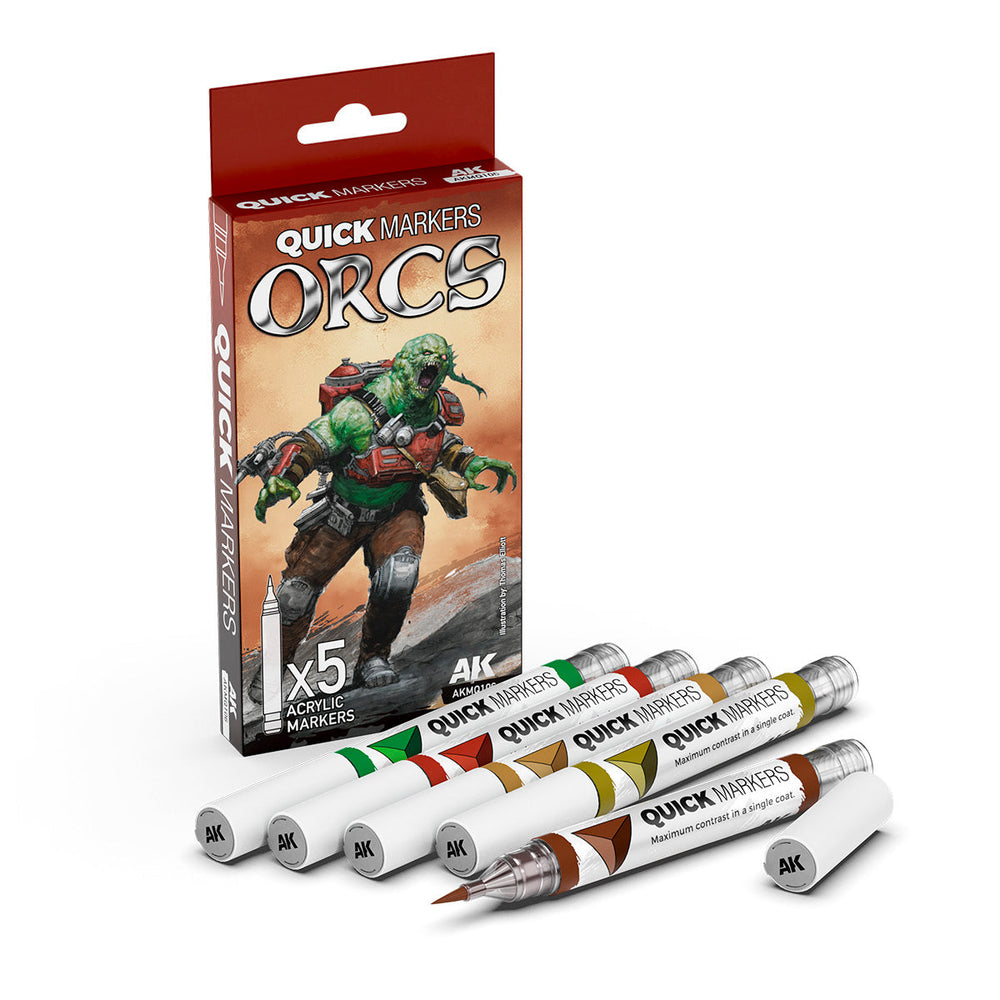 AK Interactive Markers: Quick Markers - Orcs Set (5)