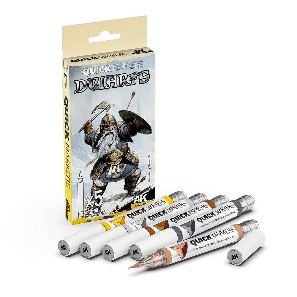 AK Interactive Markers: Quick Markers - Dwarfs Set (5)