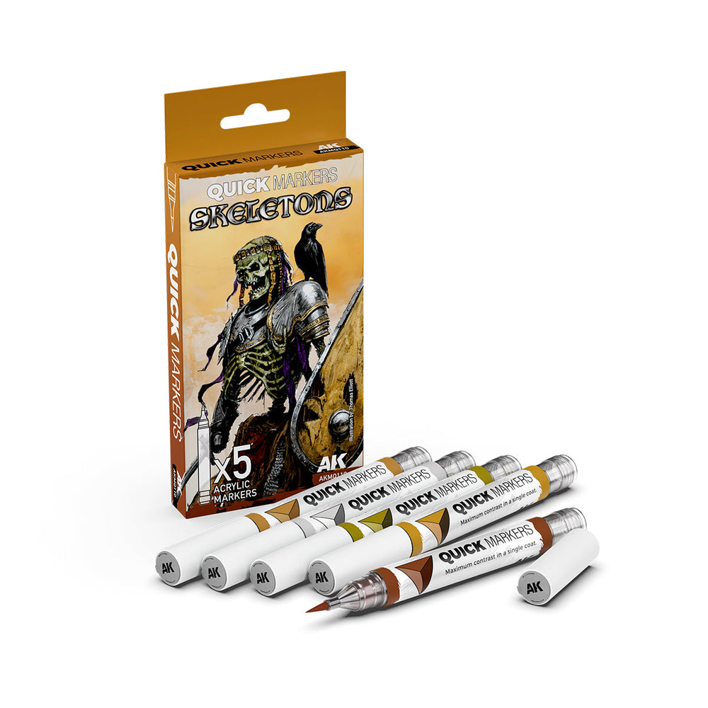AK Interactive Markers: Quick Markers - Skeletons Set (5)