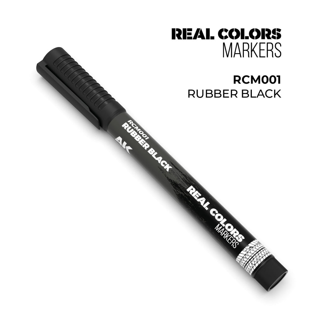 AK Interactive Markers: Real Color Markers - Rubber Black