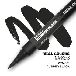 AK Interactive Markers: Real Color Markers - Rubber Black
