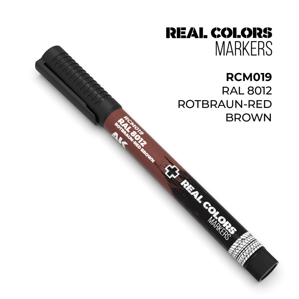 AK Interactive Markers: Real Color Markers - Ral 8012 Rotbraun-Red