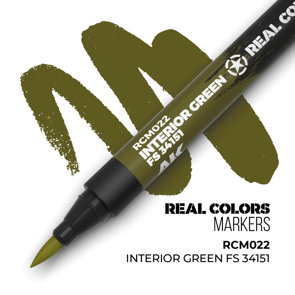 AK Interactive Markers: Real Color Markers - Interior Green FS 34151