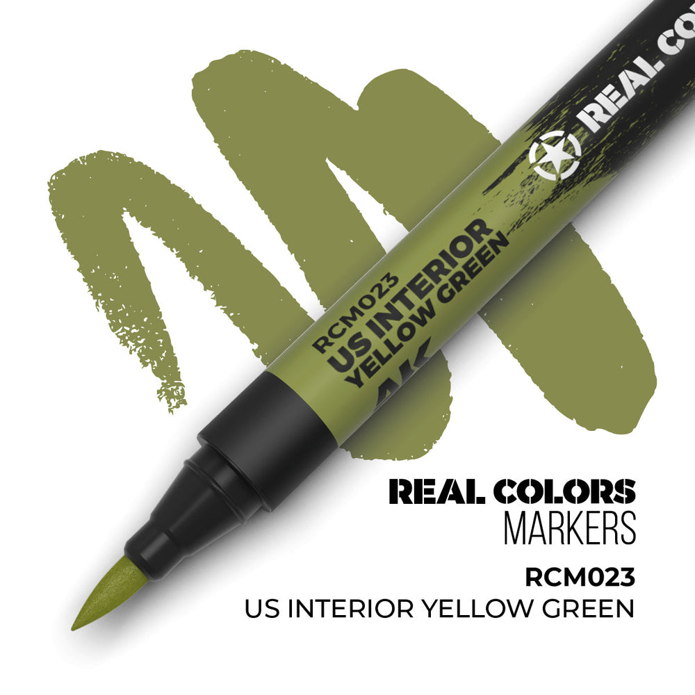 AK Interactive Markers: Real Color Markers - US Interior Yellow Green