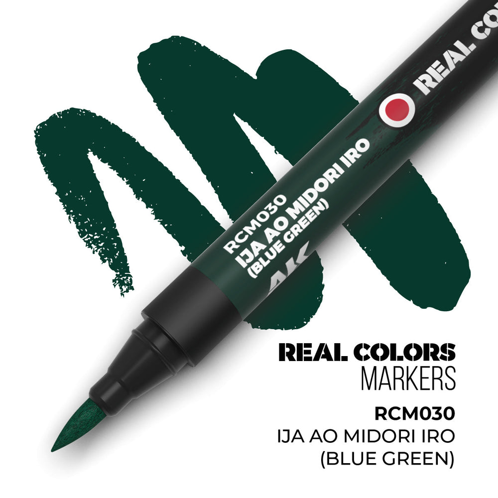 AK Interactive Markers: Real Color Markers - Ija Ao Midori Iro - Blue Green