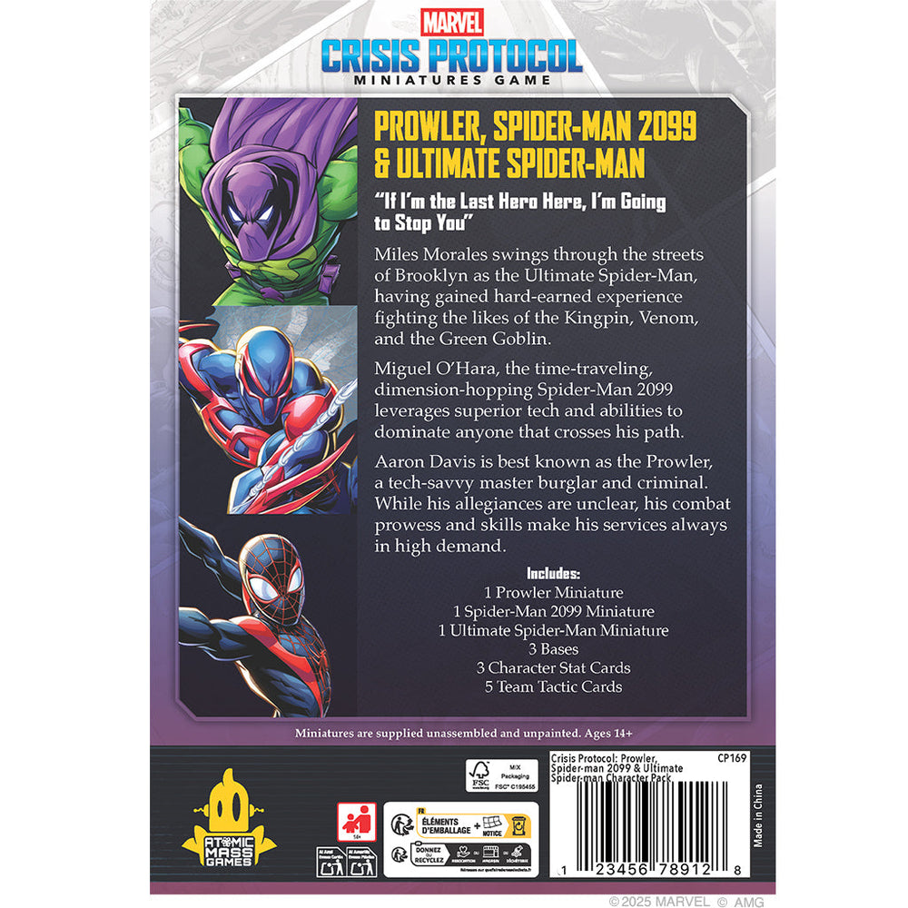 Marvel Crisis Protocol: Prowler, Spider-Man 2099 & Ultimate Spider-Man (ONLINE ORDER ONLY)