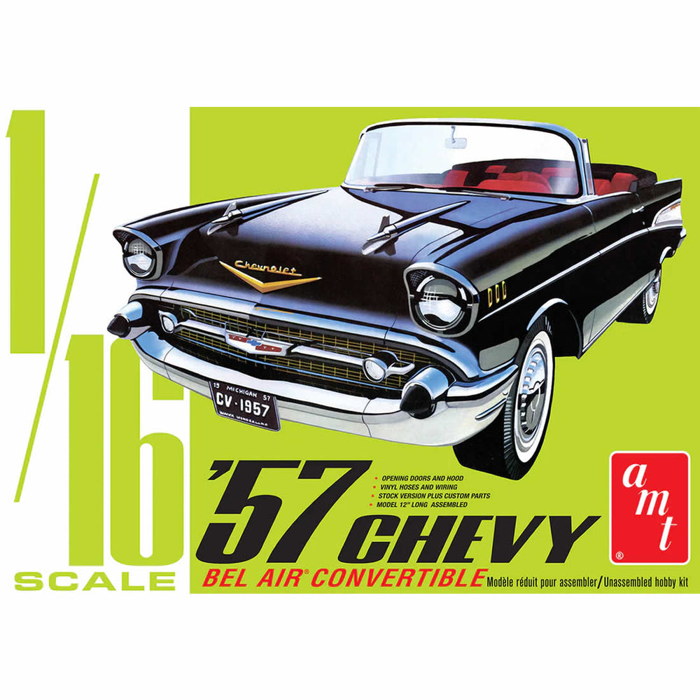 AMT115906 1957 Chevy Bel Air Convertible 1/16 Scale Plastic Model Kit (ONLINE ORDER ONLY)