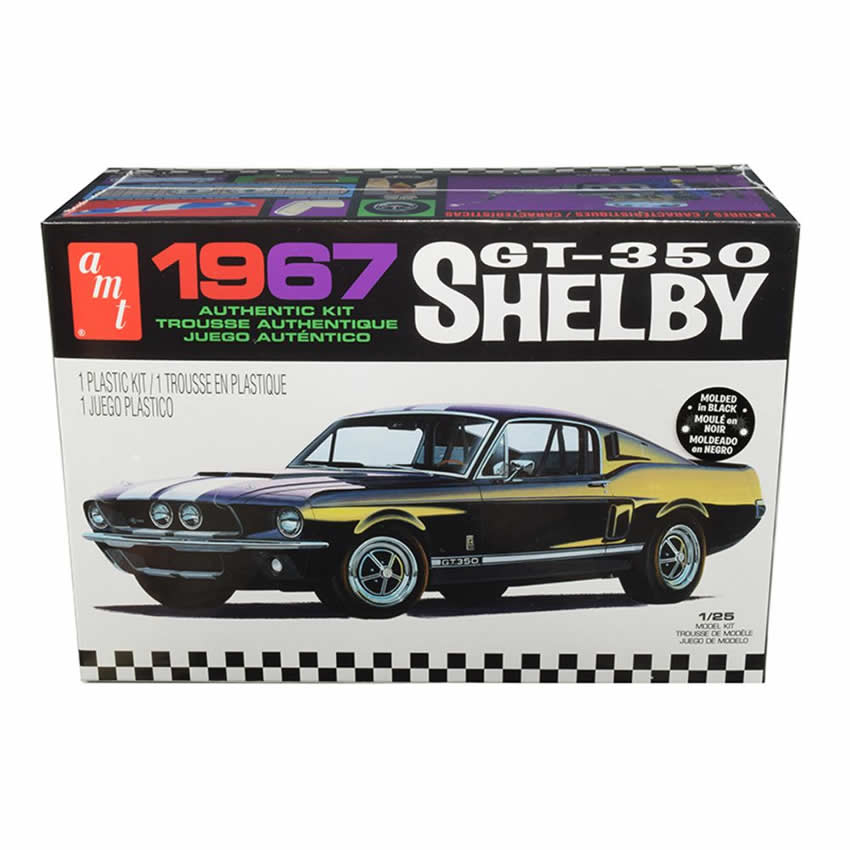 AMT834 1967 Shelby GTS350 Mustang Black 1/25 Scale Plastic Model Kit AMT Models (ONLINE ORDER ONLY)