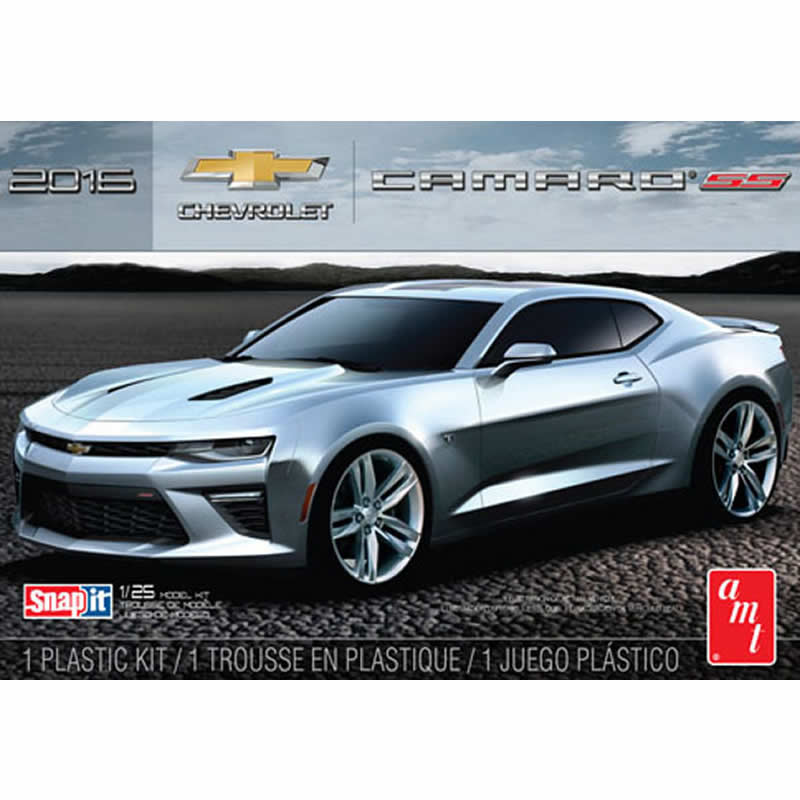 AMT98212 Chevy Camaro 2016 SS Garnet Red Snap Plastic Model Kit AMT (ONLINE ORDER ONLY)