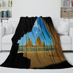 A Minecraft Movie Blanket Flannel Throw Room Decoration (ONLINE ORDER ONLY)