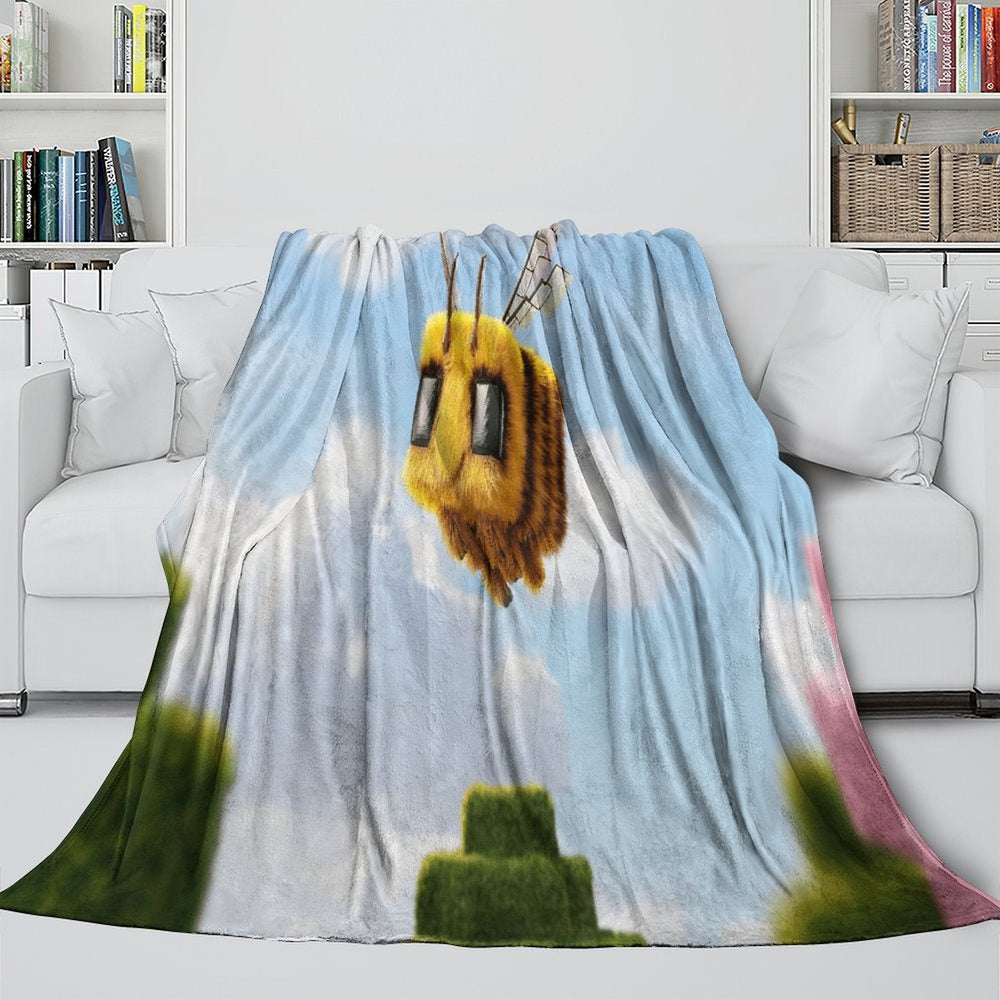 A Minecraft Movie Blanket Flannel Throw Room Decoration (ONLINE ORDER ONLY)