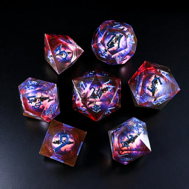 Enchanted Dragon (Red) Liquid Core Dice Set (ONLINE ORDER ONLY)
