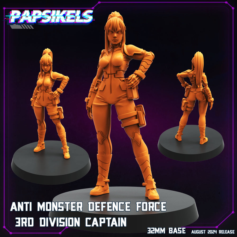 3D Printed Papsikels August 2024 Cyberpunk Anti Monster Defence Force Set 28mm 32mm (Online Only)