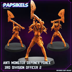 3D Printed Papsikels Anti Monster Defence Force 3rd Division Officer Nov 2024 Cyberpunk 28mm 32mm (Online Only)