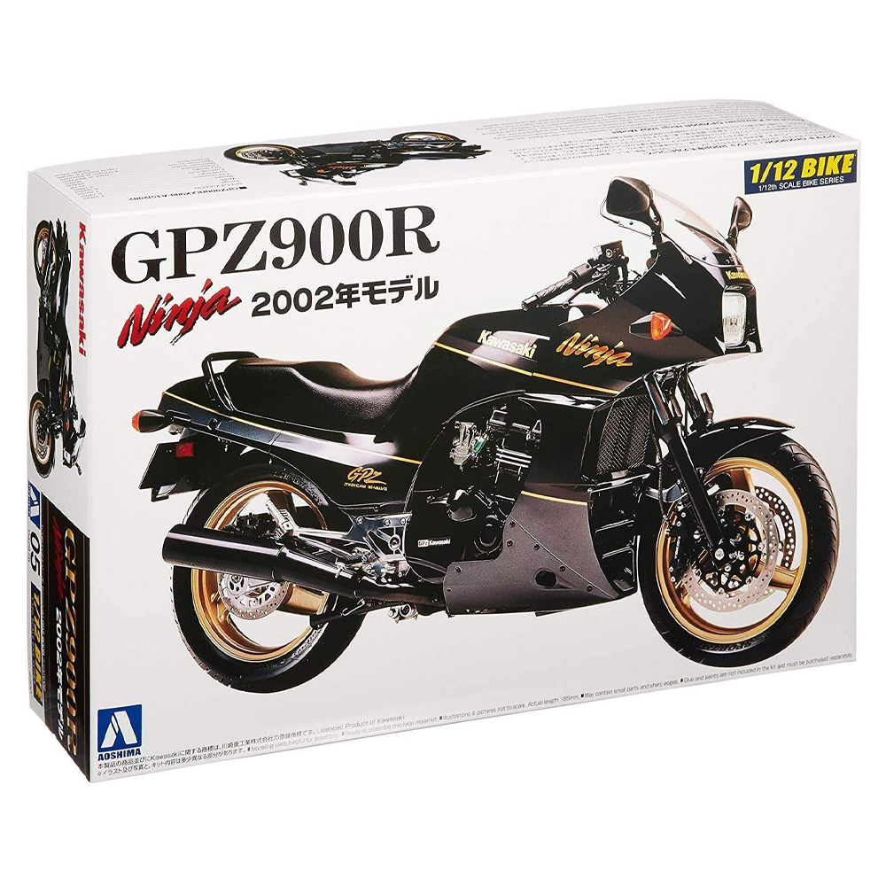 Aoshima: 1/12 Kawasaki GPz900R Ninja '02 Model (Kawasaki) Scale Model Kit #5 (ONLINE ORDER ONLY)
