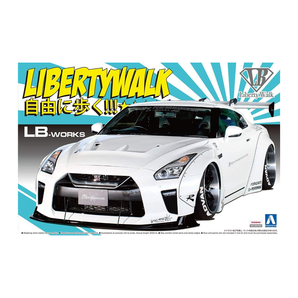 Aoshima: 1/24 LB-Works R35 GT-R Type 1.5 Scale Model Kit #11 (ONLINE ORDER ONLY)