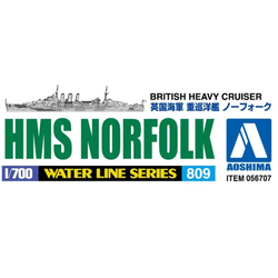 Aoshima: 1/700 HMS Norfolk British Heavy Cruiser Scale Model Kit #809 (ONLINE ORDER ONLY)