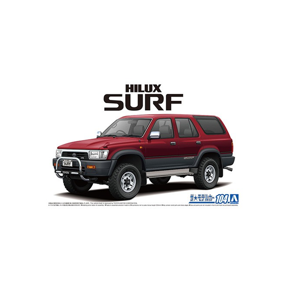 Aoshima: 1/24 Toyota VZN130G Hilux Surf SSR-X Wide Body '91 Scale Model Kit #104 (ONLINE ORDER ONLY)