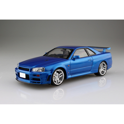 Aoshima: 1/24 Initial D - Hoshino Kozo BNR34 Skyline GT-R Scale Model Kit #9 (ONLINE ORDER ONLY)