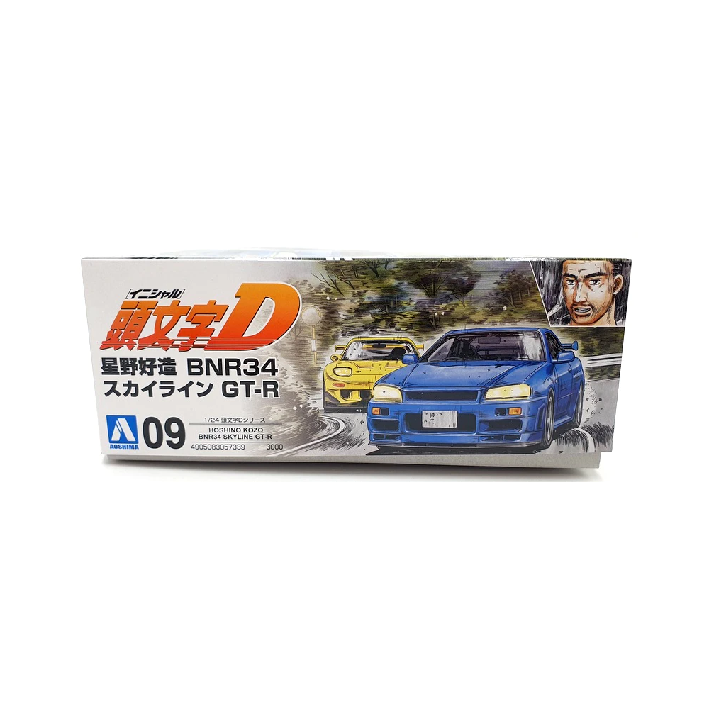 Aoshima: 1/24 Initial D - Hoshino Kozo BNR34 Skyline GT-R Scale Model Kit #9 (ONLINE ORDER ONLY)