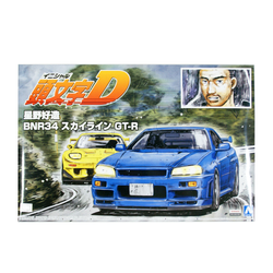 Aoshima: 1/24 Initial D - Hoshino Kozo BNR34 Skyline GT-R Scale Model Kit #9 (ONLINE ORDER ONLY)