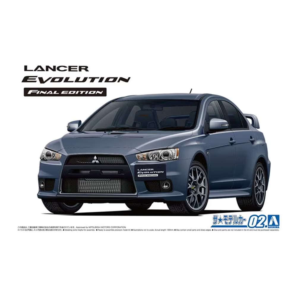 Aoshima: 1/24 Mitsubishi CZ4A Lancer Evolution X Final Edition '15 Scale Model Kit #02 (ONLINE ORDER ONLY)