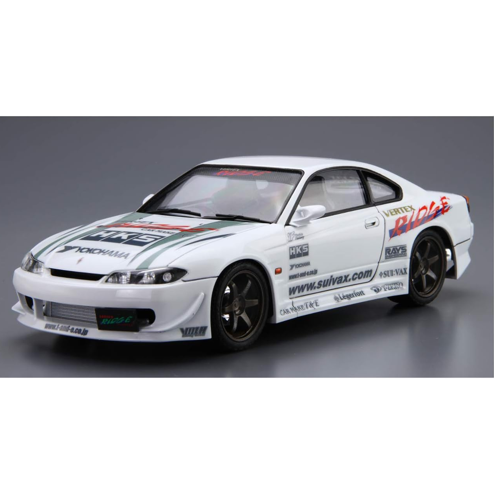 Aoshima: 1/24 VERTEX S15 SILVIA '99 (NISSAN) Scale Model Kit #08 (ONLINE ORDER ONLY)
