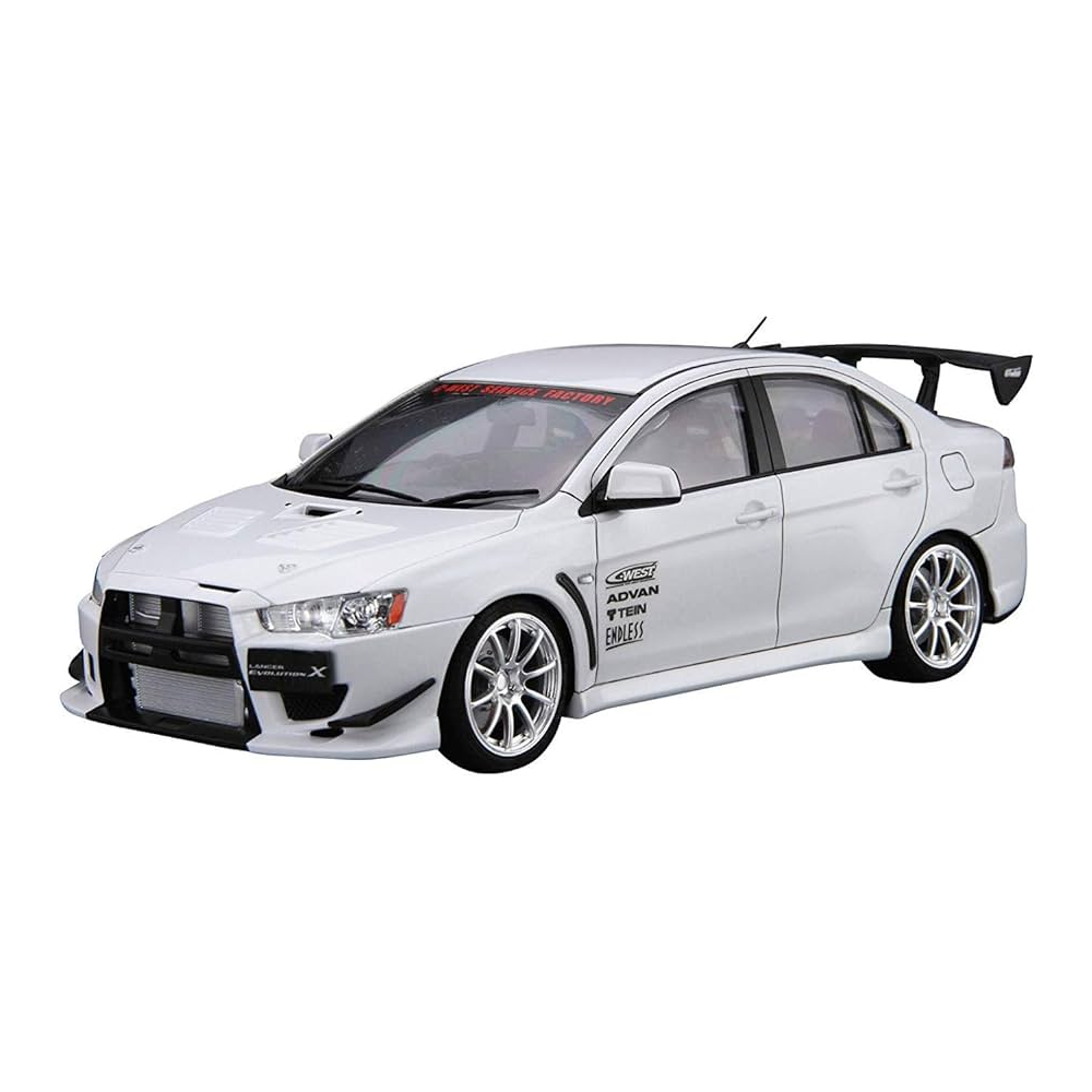 Aoshima: 1/24 C-West CZ4A Lancer Evolution X '07 (Mitsubishi) Scale Model Kit #19 (ONLINE ORDER ONLY)