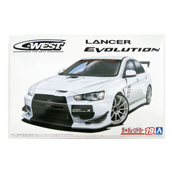 Aoshima: 1/24 C-West CZ4A Lancer Evolution X '07 (Mitsubishi) Scale Model Kit #19 (ONLINE ORDER ONLY)