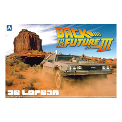Aoshima: 1/24 Back To The Future Delorean From Part III & Railroad Ver. Scale Model Kit #BT-03 (ONLINE ORDER ONLY)