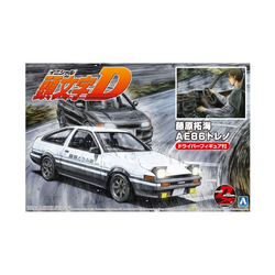 Aoshima: 1/24 Initial D - Takumi Fujiwara AE86 Trueno (Project D Ver.) with Driver Scale Model Kit #14 (ONLINE ORDER ONLY)