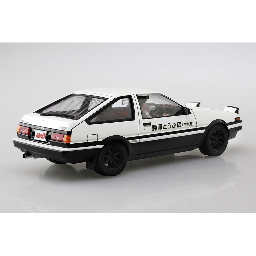 Aoshima: 1/24 Initial D - Takumi Fujiwara AE86 Trueno (Project D Ver.) with Driver Scale Model Kit #14 (ONLINE ORDER ONLY)