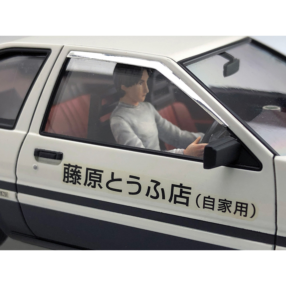 Aoshima: 1/24 Initial D - Takumi Fujiwara AE86 Trueno (Project D Ver.) with Driver Scale Model Kit #14 (ONLINE ORDER ONLY)
