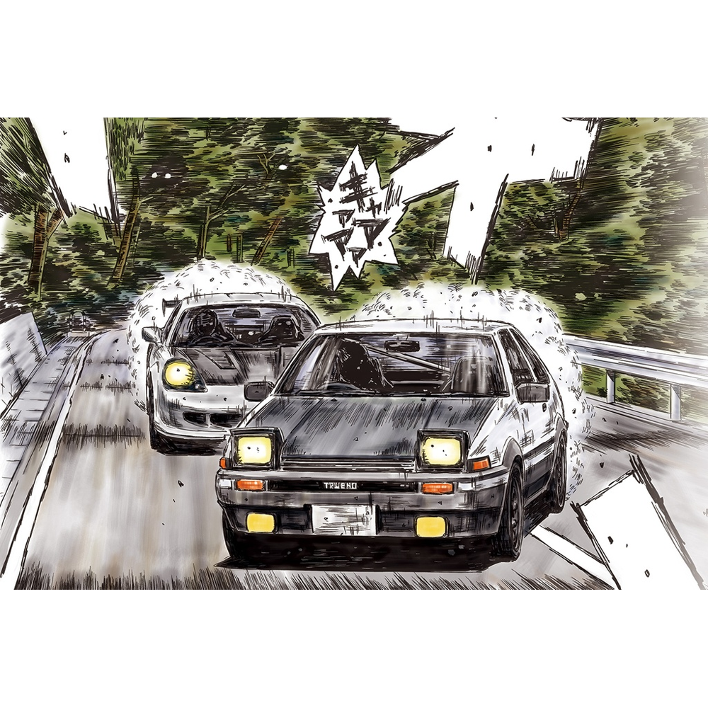 Aoshima: 1/24 Initial D - Takumi Fujiwara AE86 Trueno Comics Vol. 37 Scale Model Kit #6 (ONLINE ORDER ONLY)