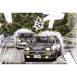 Aoshima: 1/24 Initial D - Takumi Fujiwara AE86 Trueno Comics Vol. 37 Scale Model Kit #6 (ONLINE ORDER ONLY)