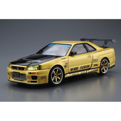Aoshima: 1/24 Top Secret BNR34 SKYLINE GT-R '02 (Nissan) Scale Model Kit #15 (ONLINE ORDER ONLY)