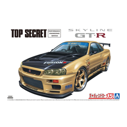 Aoshima: 1/24 Top Secret BNR34 SKYLINE GT-R '02 (Nissan) Scale Model Kit #15 (ONLINE ORDER ONLY)