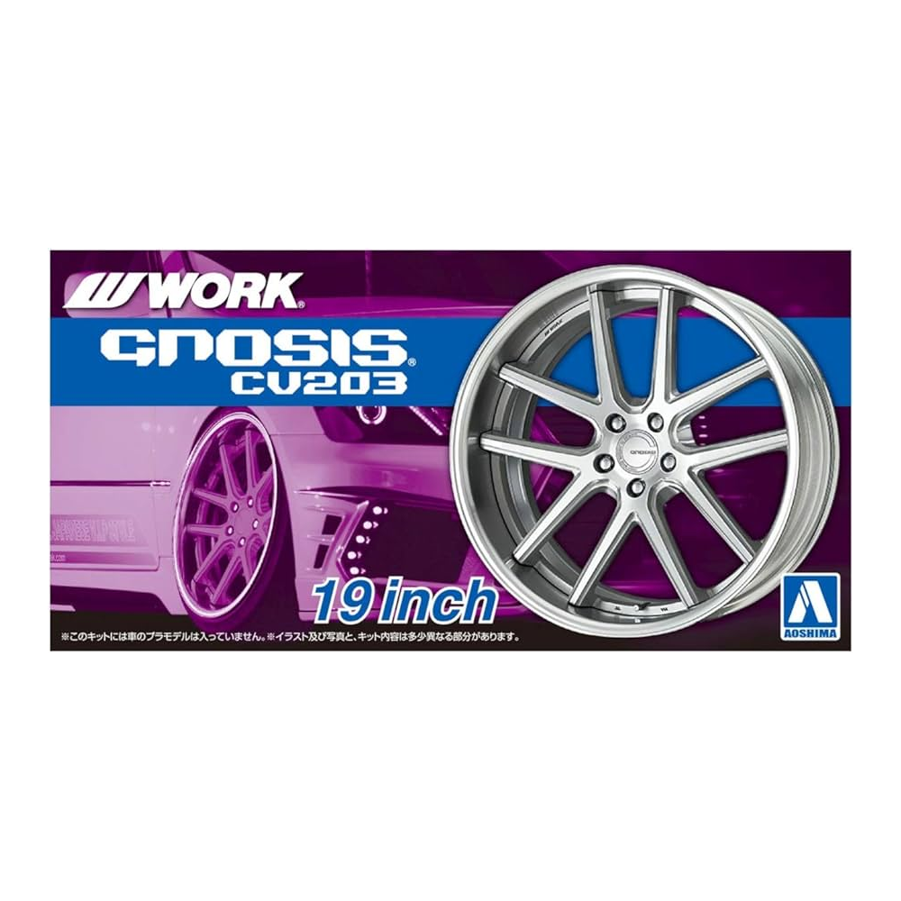Aoshima: 1/24 The Tuned Car - Work Gnosis CV203 19-inch Tire and Wheel Set (ONLINE ORDER ONLY)