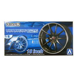 Aoshima: 1/24 The Tuned Car - Volk Racing G25 18-inch Tire and Wheel Set (ONLINE ORDER ONLY)
