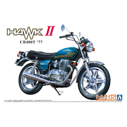 Aoshima: 1/12 Honda CB400T Hawk-II '77 Scale Model Kit #15 (ONLINE ORDER ONLY)