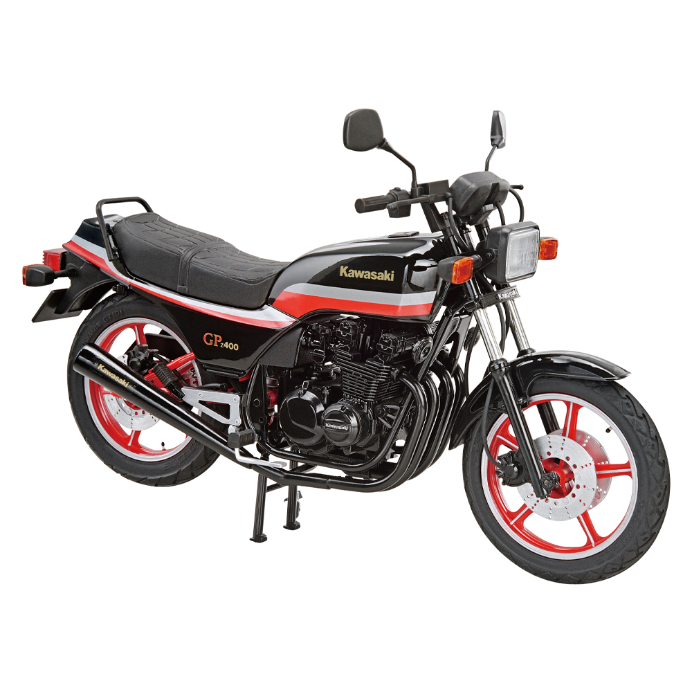 Aoshima: 1/12 Kawasaki KZ400M Z400GP '82 with Custom Parts Scale Model Kit #57 (ONLINE ORDER ONLY)